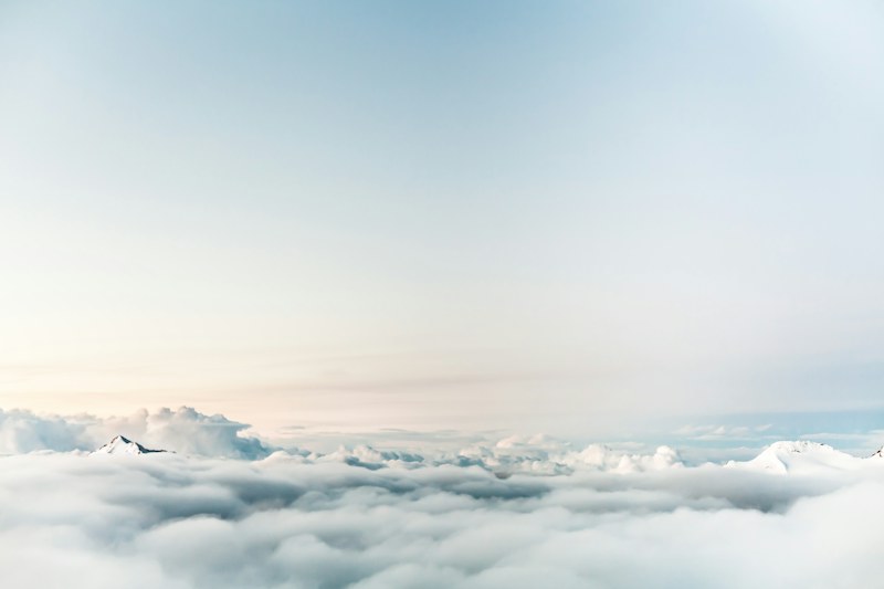 Clouds over a field